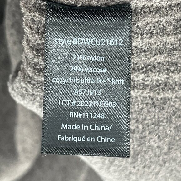 Barefoot Dreams Cozychic Ultra Lite V-Neck Tunic Sweater Plus Size 1 X Grey - Picture 5 of 7